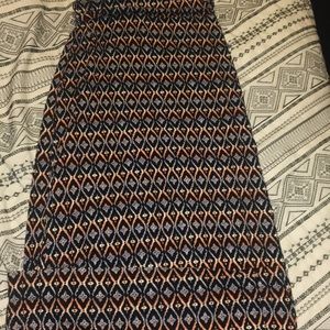 Blue, orange, white print Maxie skirt